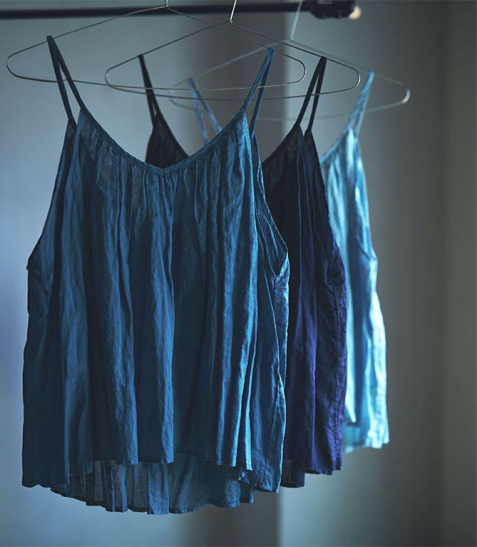 中川政七商店　藍染　ギャザーキャミソール　完売商品
