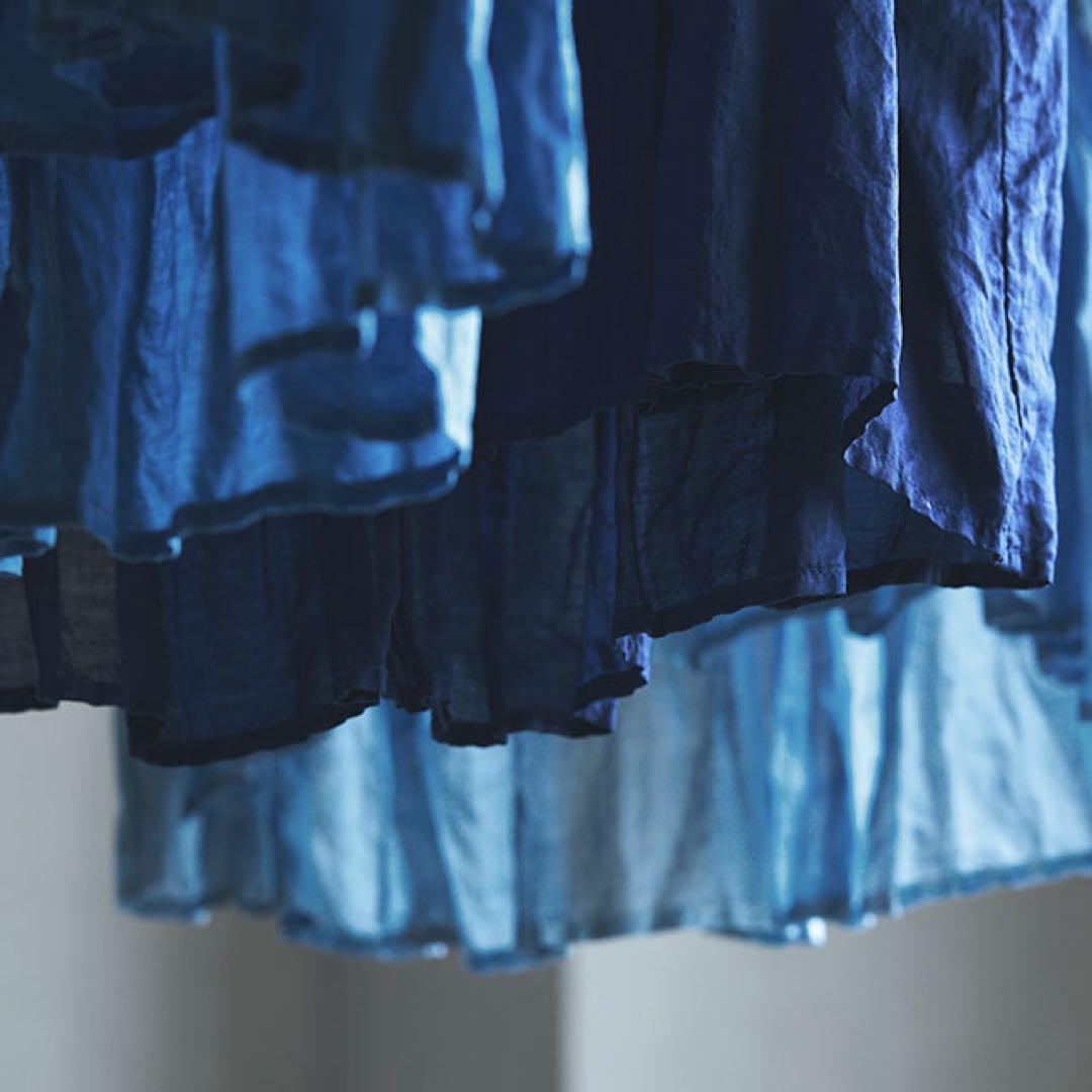 中川政七商店　藍染　ギャザーキャミソール　完売商品