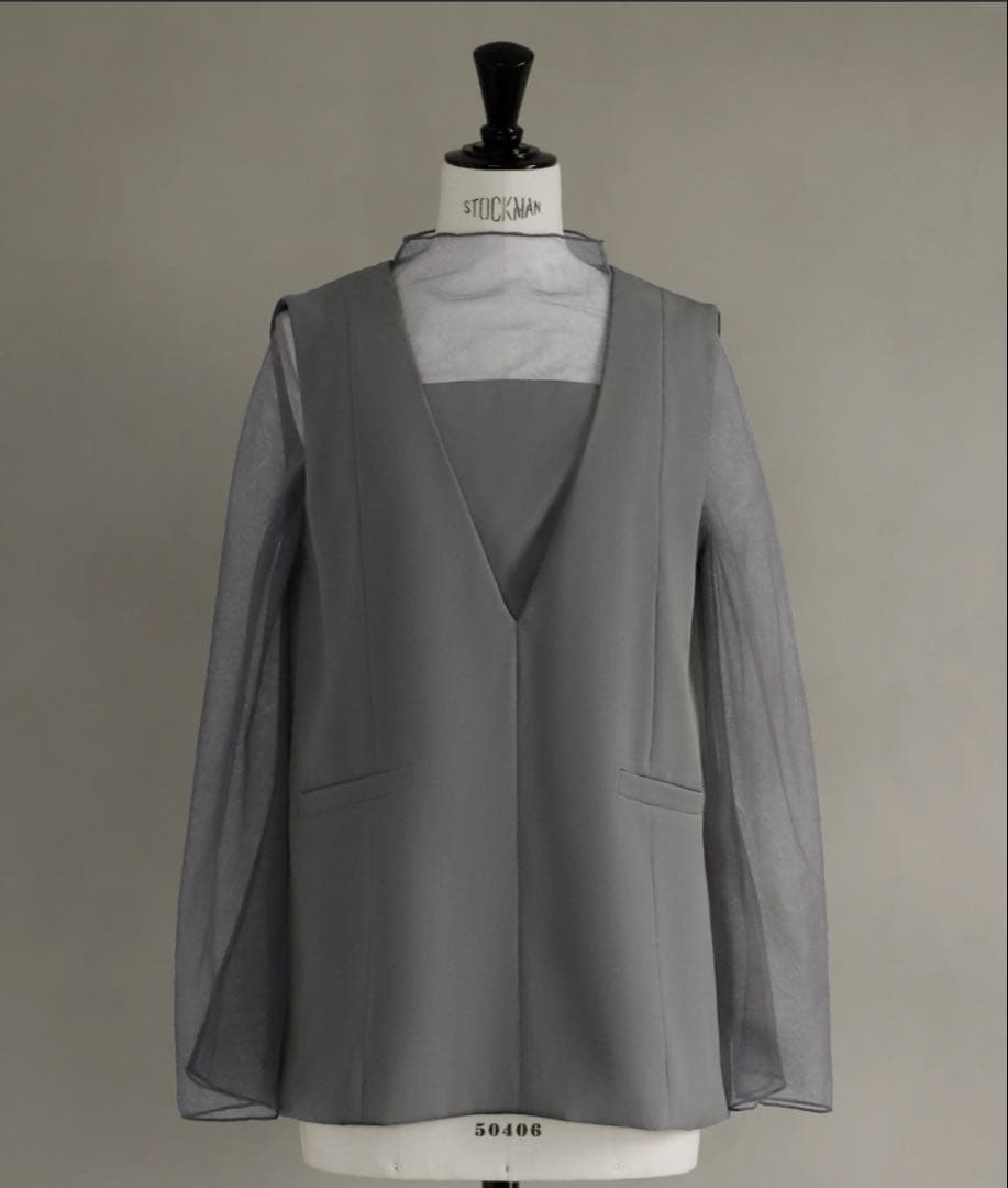 ガール　チュールレイヤードトップス・ワイドパンツ セットアップ 2点セット