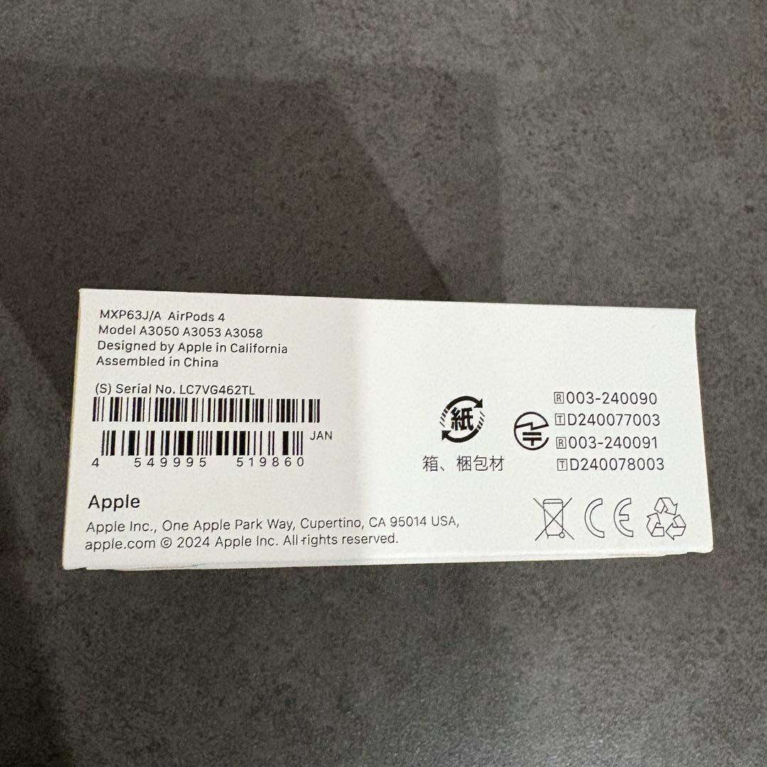 新品未開封 AirPods4 ノイズキャンセリング非搭載