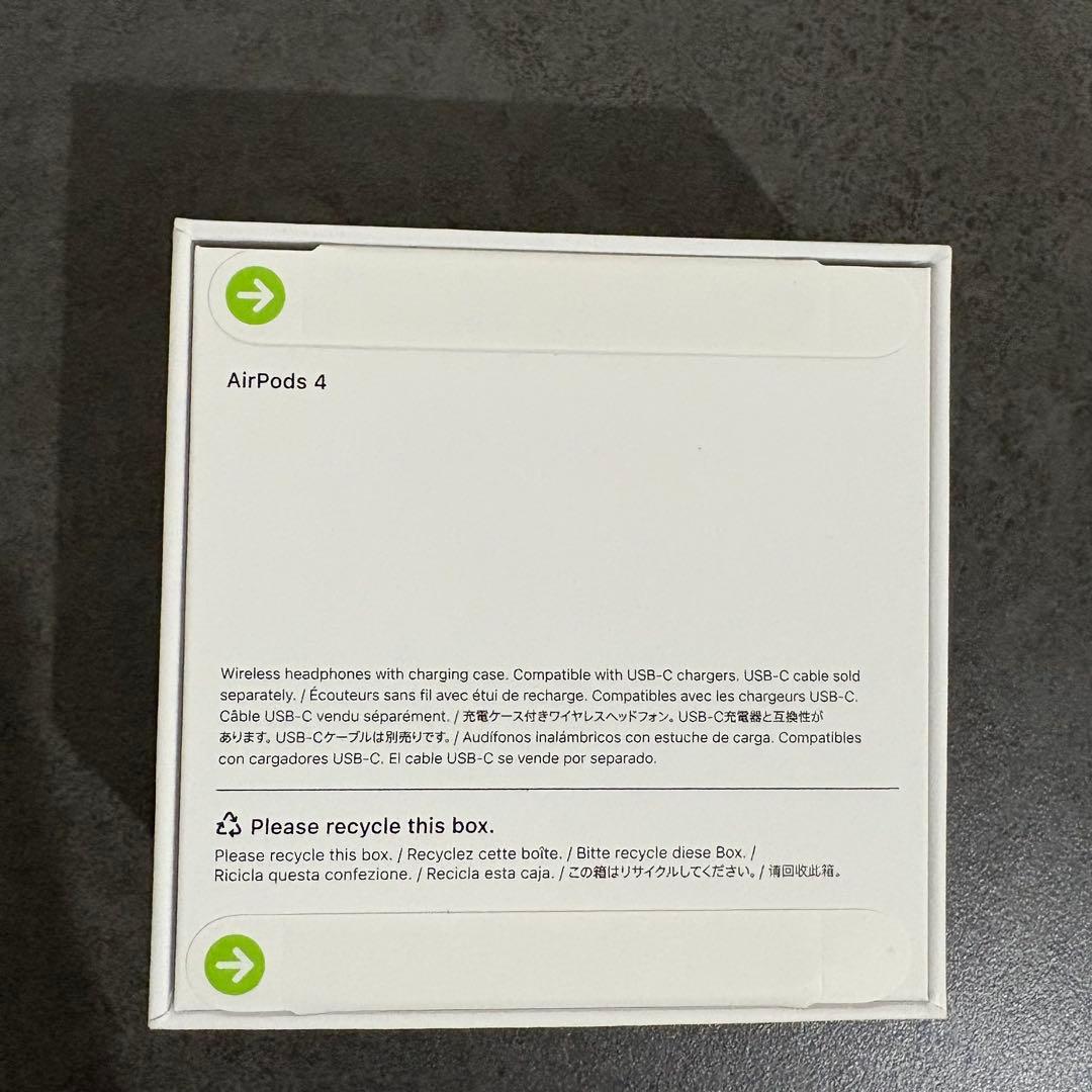 新品未開封 AirPods4 ノイズキャンセリング非搭載