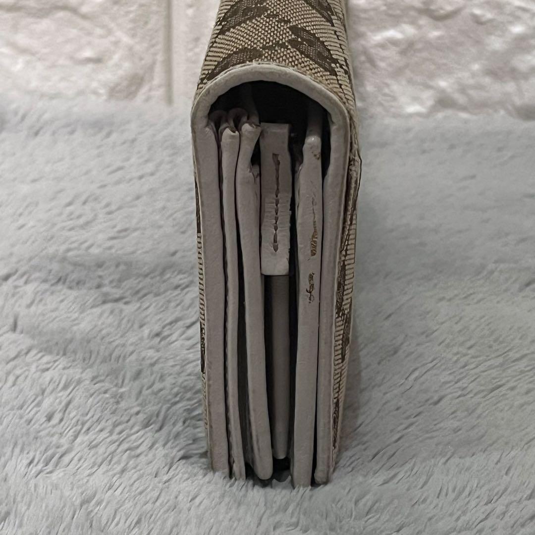 人気✨GUCCI グッチ 二つ折り長財布 GG柄 キャンバス レザー ベージュ系