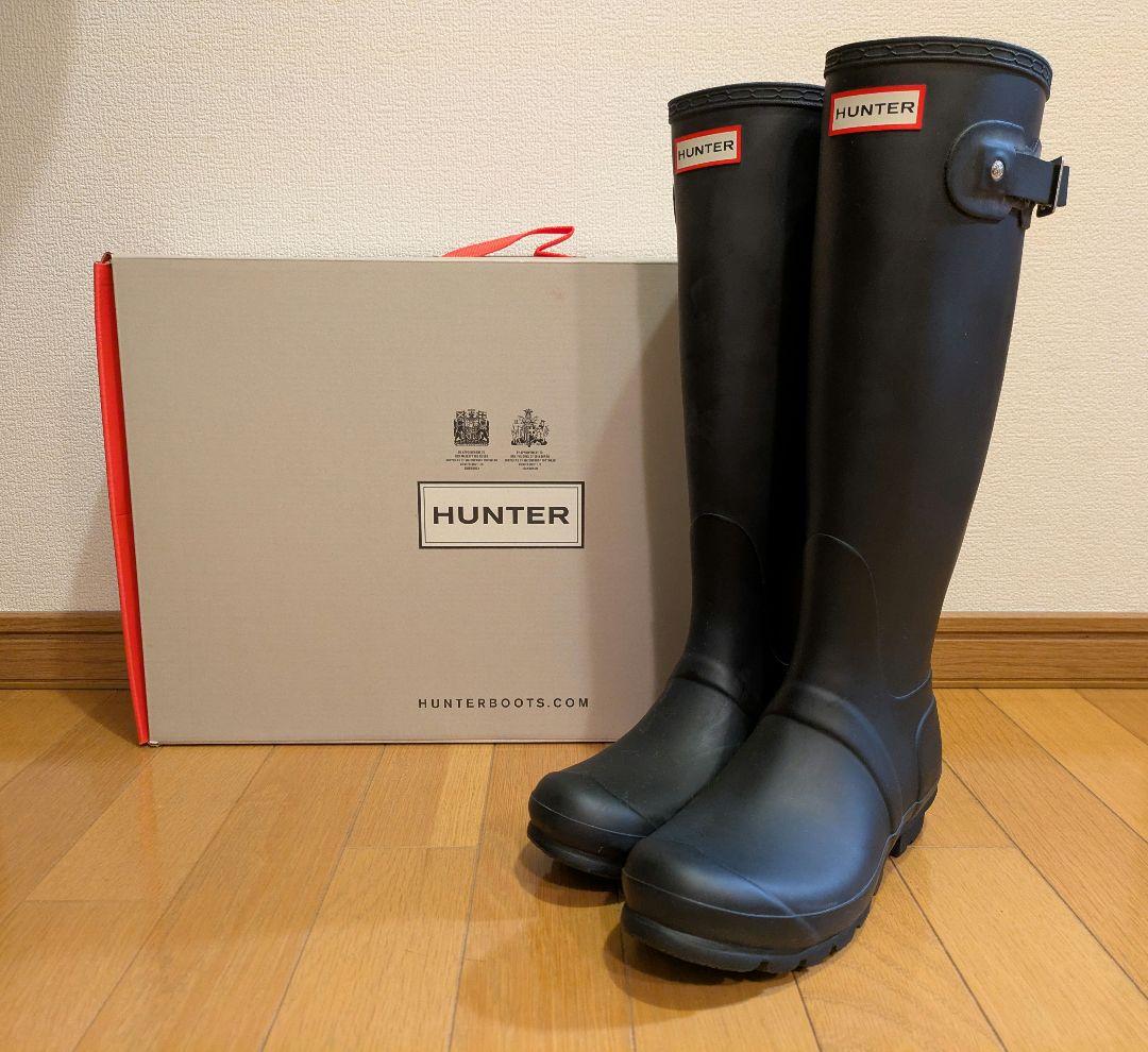 【美品】hunter レインブーツ 38size ブラック