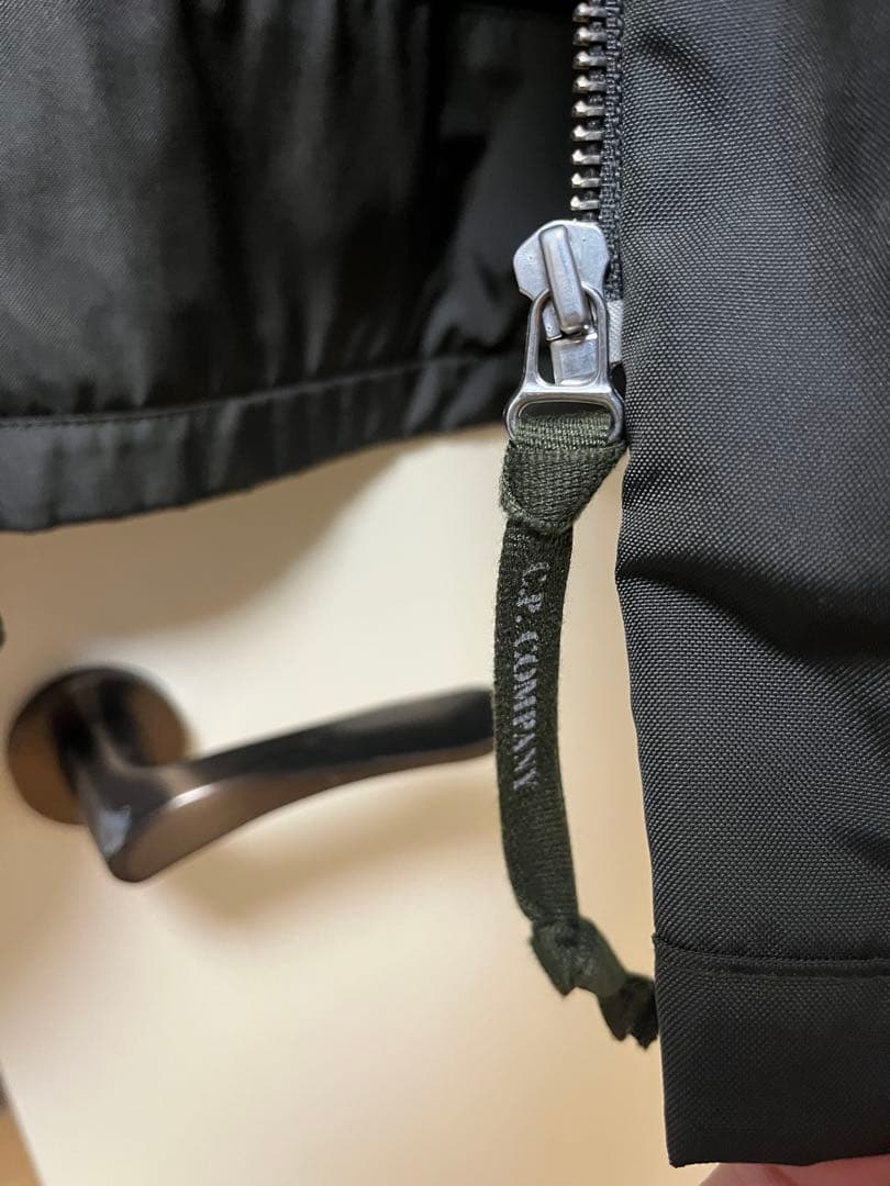 c.p.company レザー切替ミリタリージャケット　カーキ　2000s