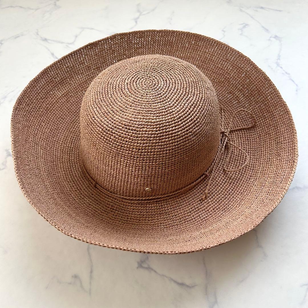 極美品 ヘレンカミンスキー 麦わら帽子 プロヴァンス12 ヌガー