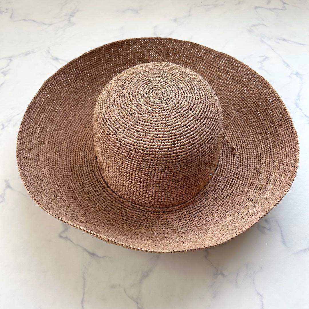 極美品 ヘレンカミンスキー 麦わら帽子 プロヴァンス12 ヌガー