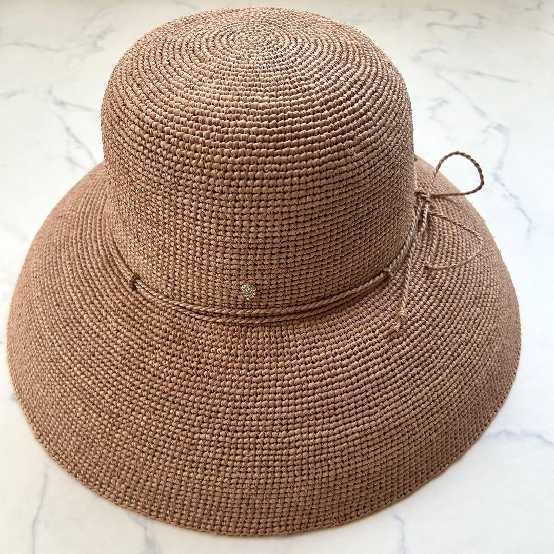 極美品 ヘレンカミンスキー 麦わら帽子 プロヴァンス12 ヌガー