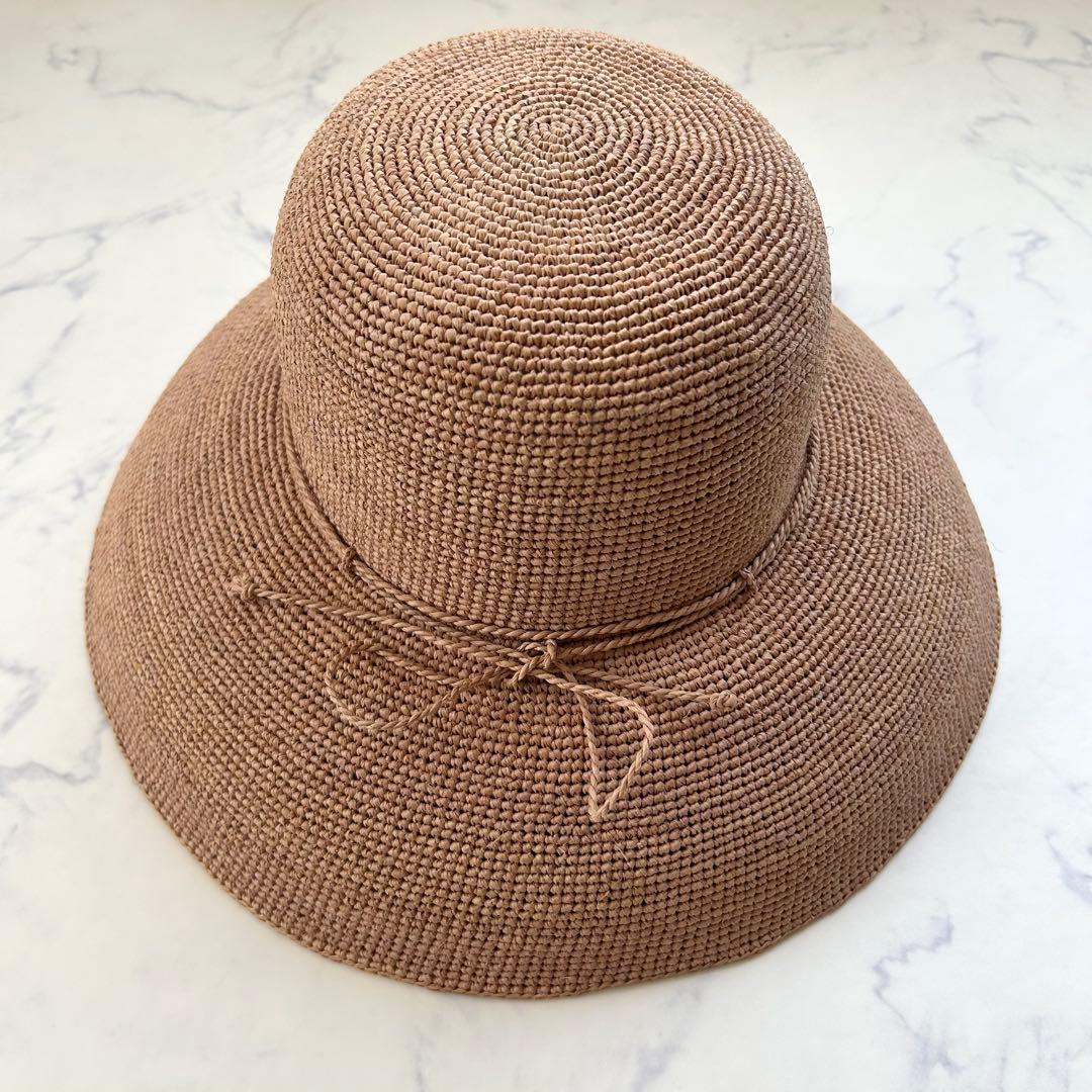 極美品 ヘレンカミンスキー 麦わら帽子 プロヴァンス12 ヌガー
