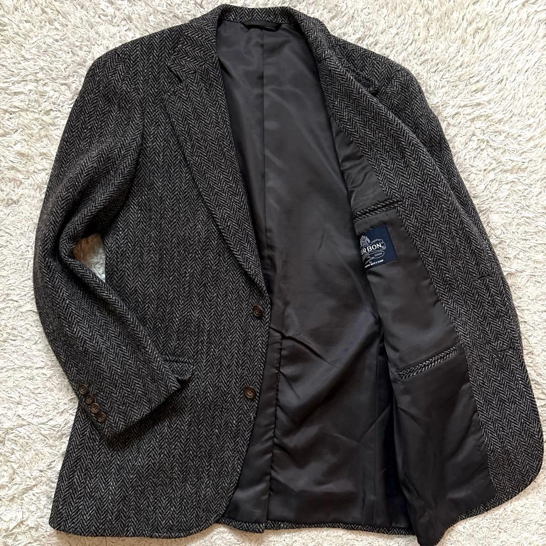 ★ヘリンボーン★ Harris Tweed テーラードジャケット 日本製 グレー