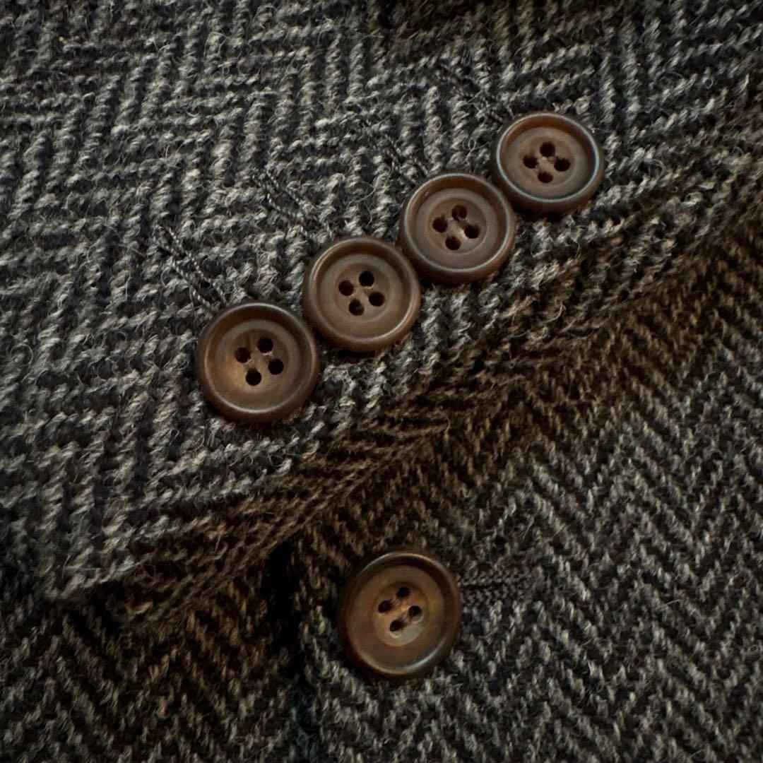 ★ヘリンボーン★ Harris Tweed テーラードジャケット 日本製 グレー