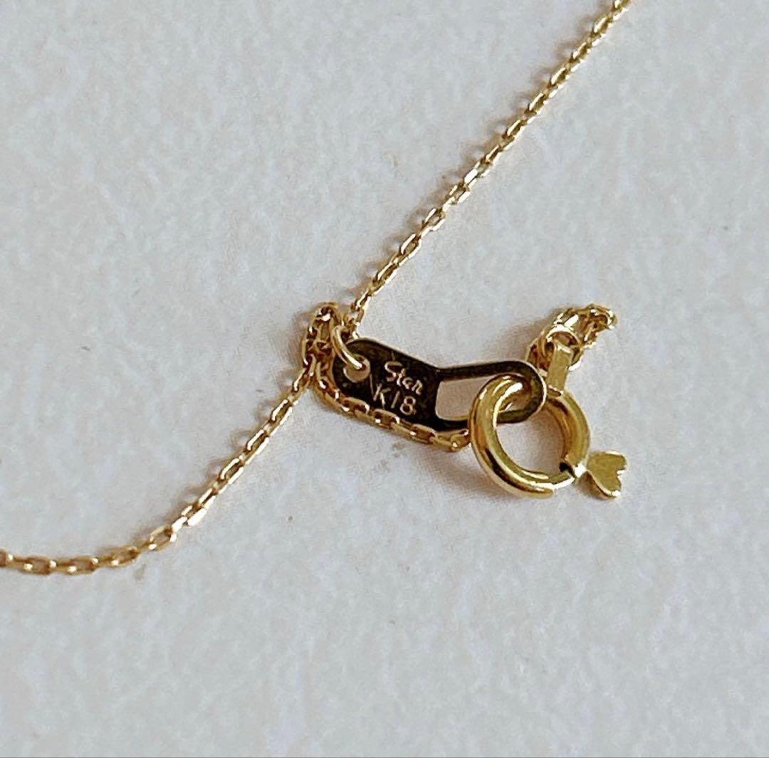 STAR JEWELRY ムーンセッティングダイヤモンドネックレス K18