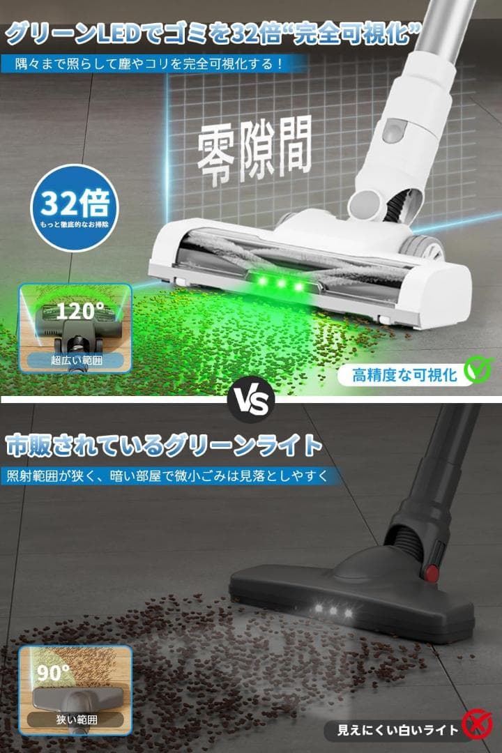 【R1756-47-170】掃除機 コードレス55,000PA超強力吸引・自立式