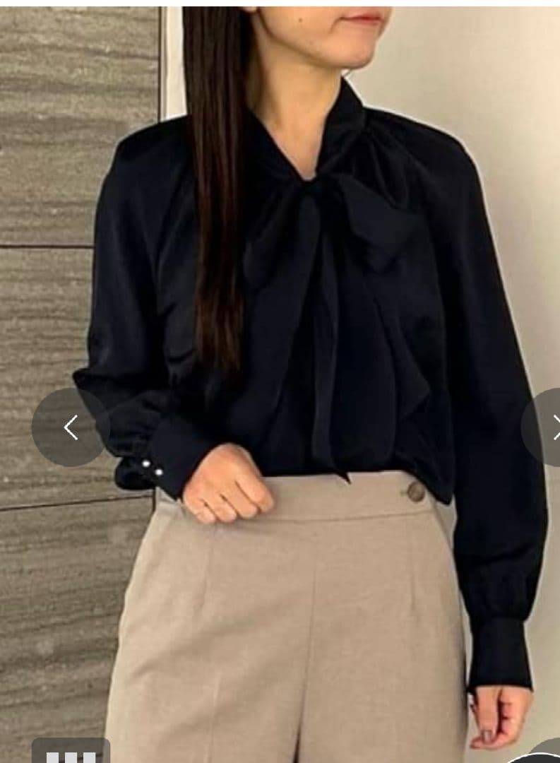 mi新品未使用タグ付きピンキーダイアンラグランボウタイブラウス