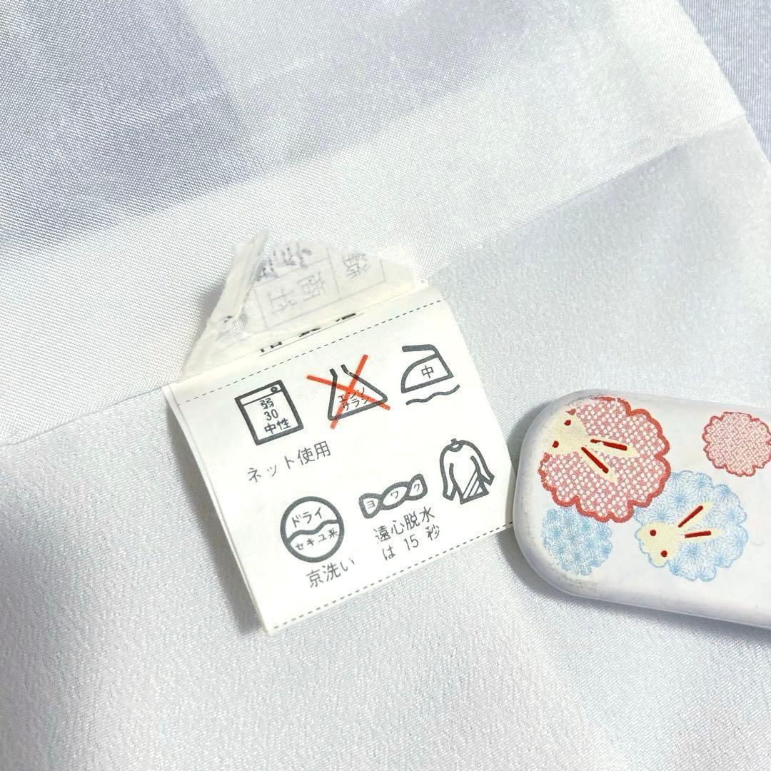 【美品✨】東レシルック　洗える着物　小紋　椿柄　青みの紫色　花文　紫系　袷　L2