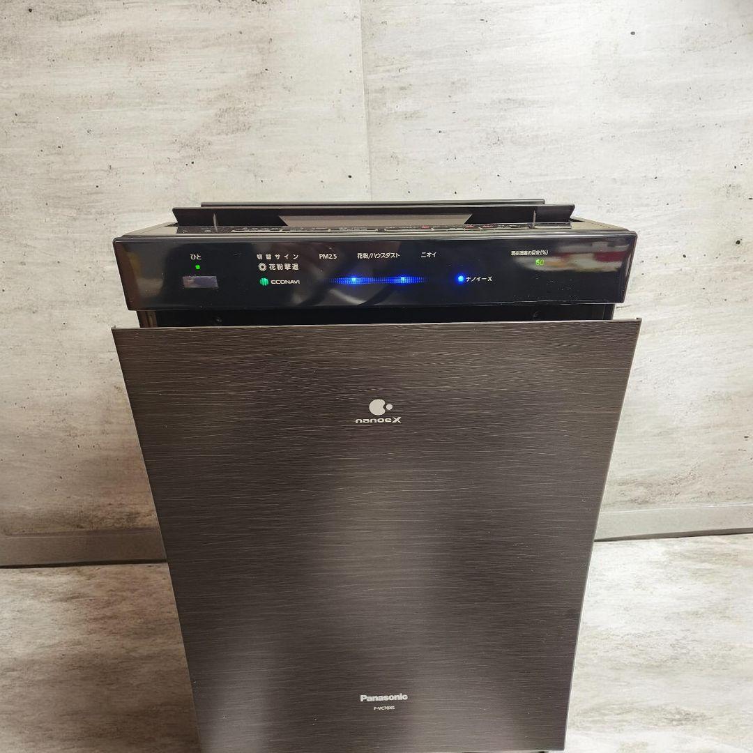 ​極美品 Panasonic 加湿空気清浄機 F-VC70XS 木目調 清掃済