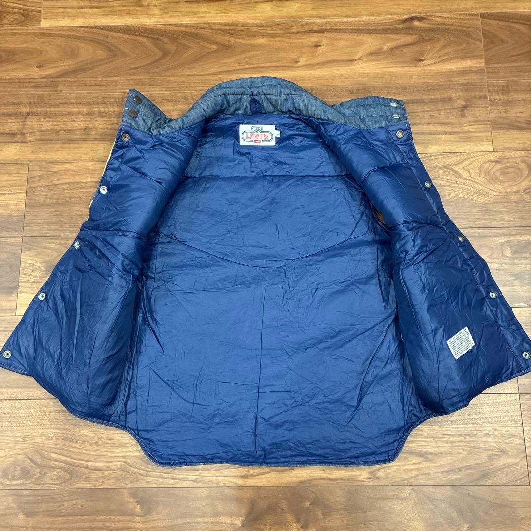 70s スキーリーバイス ビンテージ デニム ダウンベスト Lサイズ