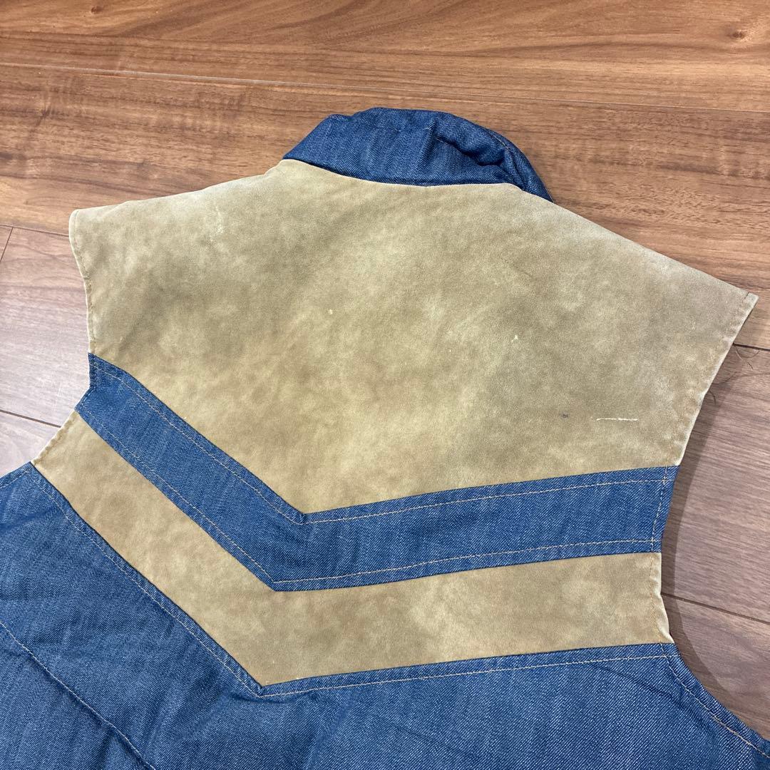70s スキーリーバイス ビンテージ デニム ダウンベスト Lサイズ