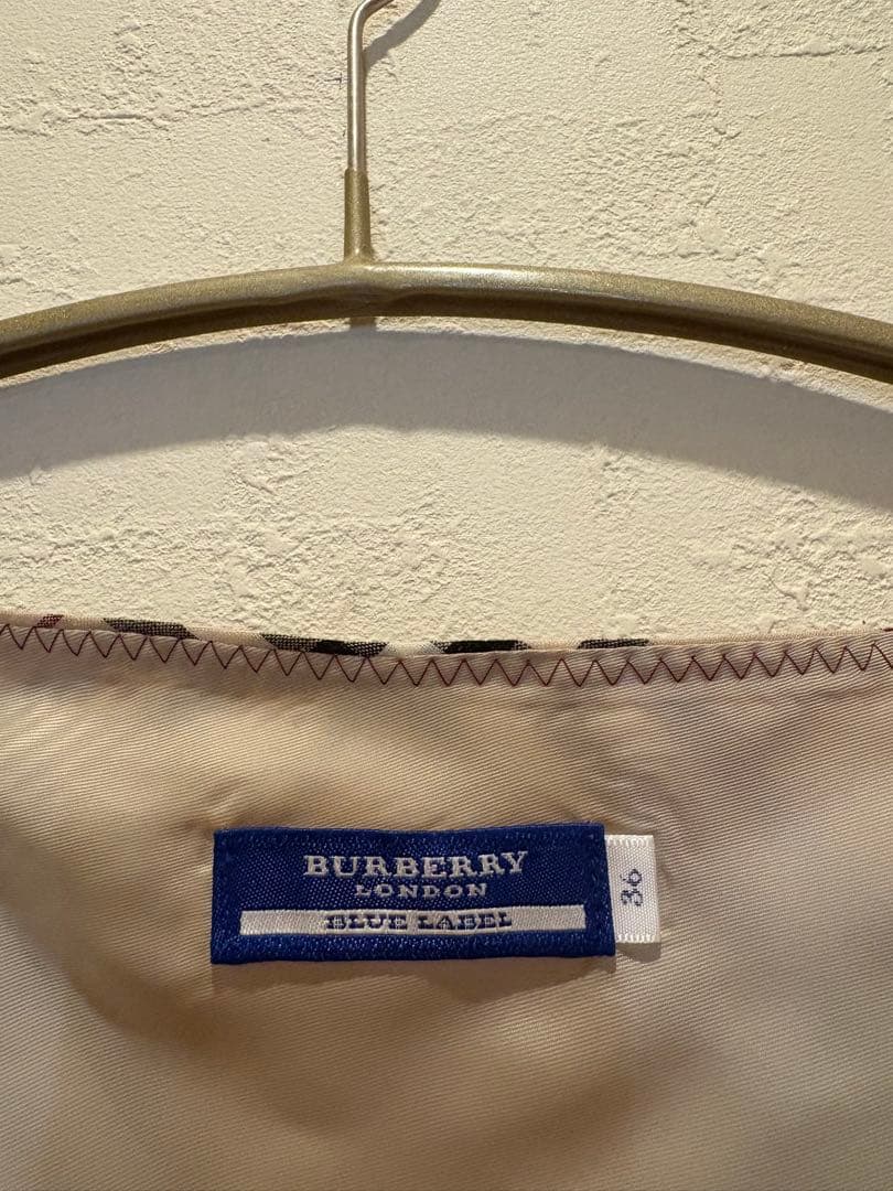 BURBERRY BLUE LABEL チェック柄ノースリーブワンピース 36