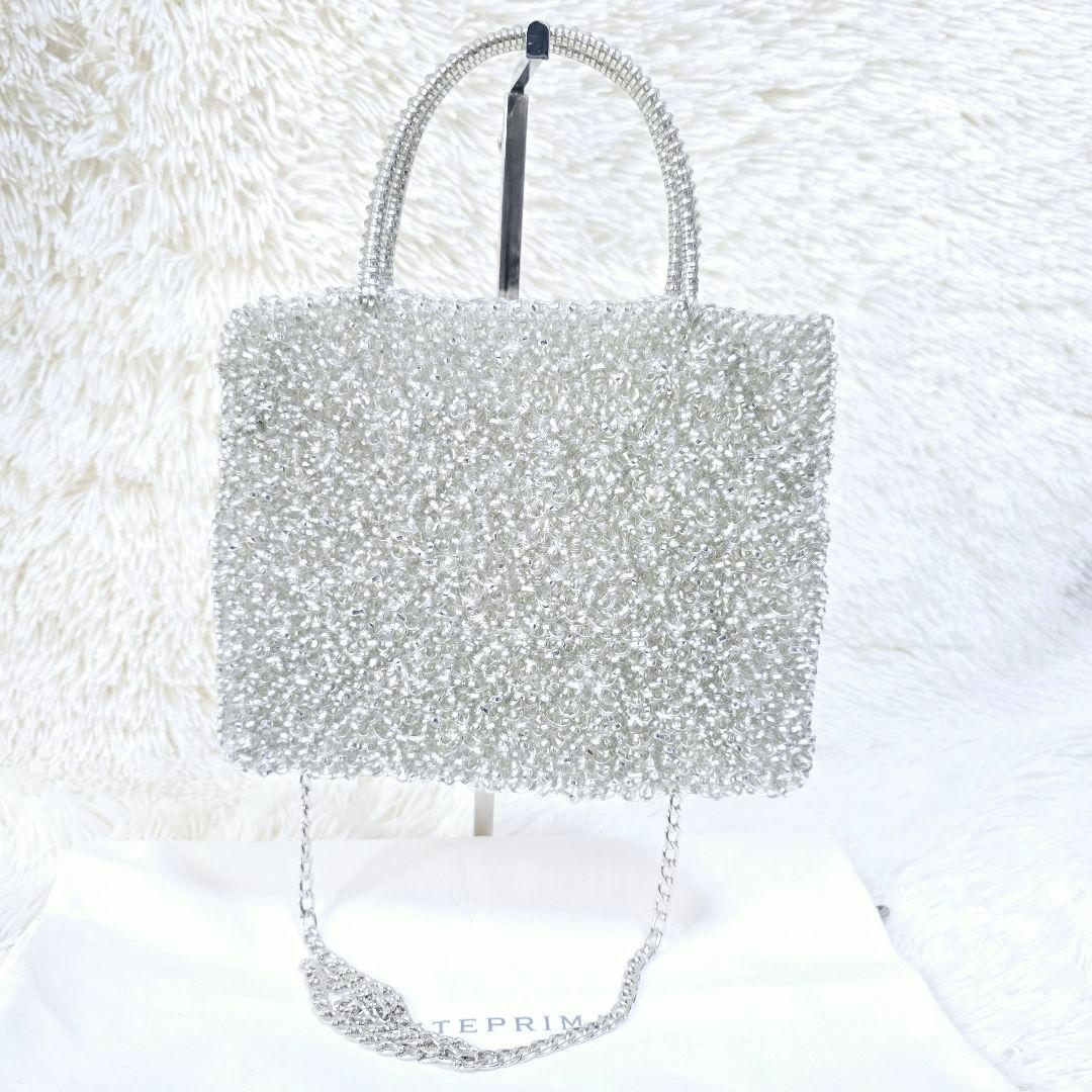 極美品✨人気色シルバー✨アンテプリマ スクエア ミディアム シルバー