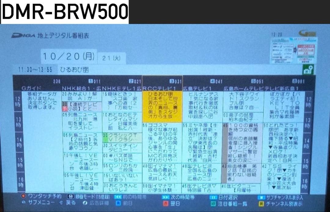 レコーダー DMR-BRW500