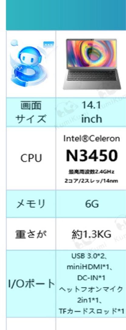 Intel Core i9 ノートPC 6GB 128GB SSD NEORIK