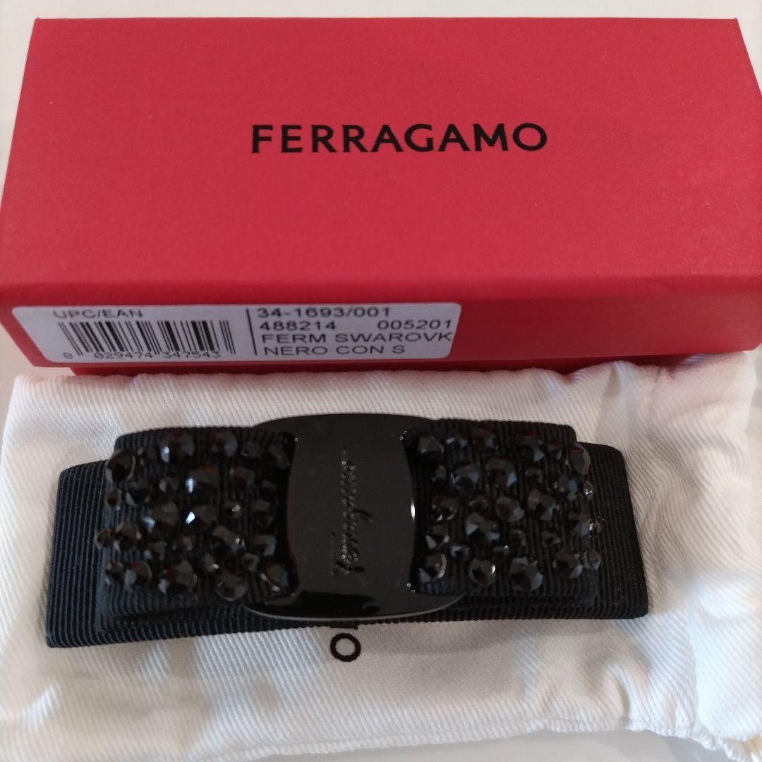 Salvatore Ferragamo フェラガモ バレッタ ラインストーン