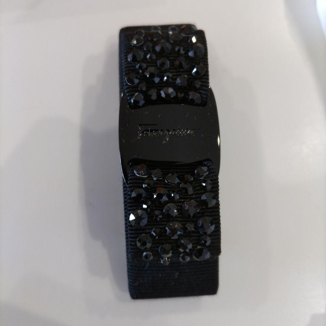 Salvatore Ferragamo フェラガモ バレッタ ラインストーン