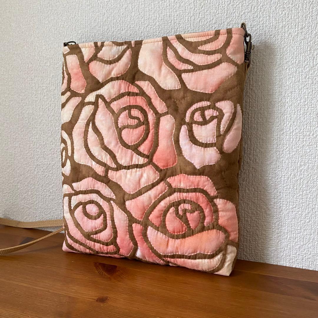 ハワイアンキルト◆ショルダーバッグ◆バラ◆ハンドメイド
