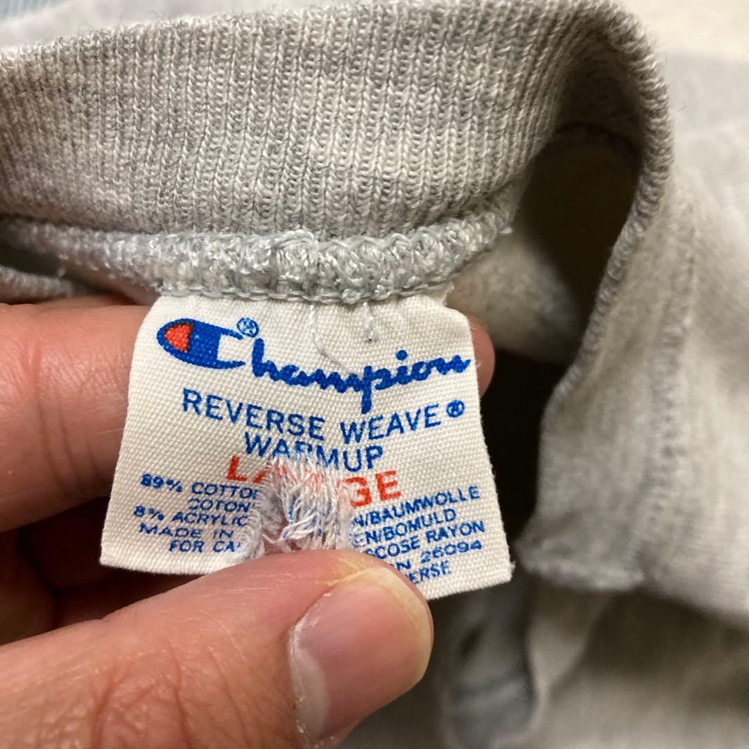 80s Championちょいボロ リバースウィーブ刺繍タグLサイズ USA製