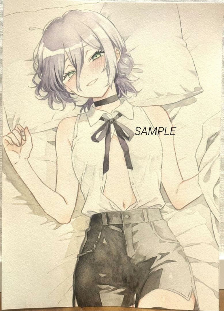 零*様 手描きイラスト　チェンソーマン　レゼ　ファンアート　Ｂ５