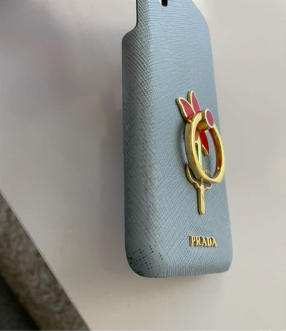 PRADAリング付きサフィアーノiPhoneXケース