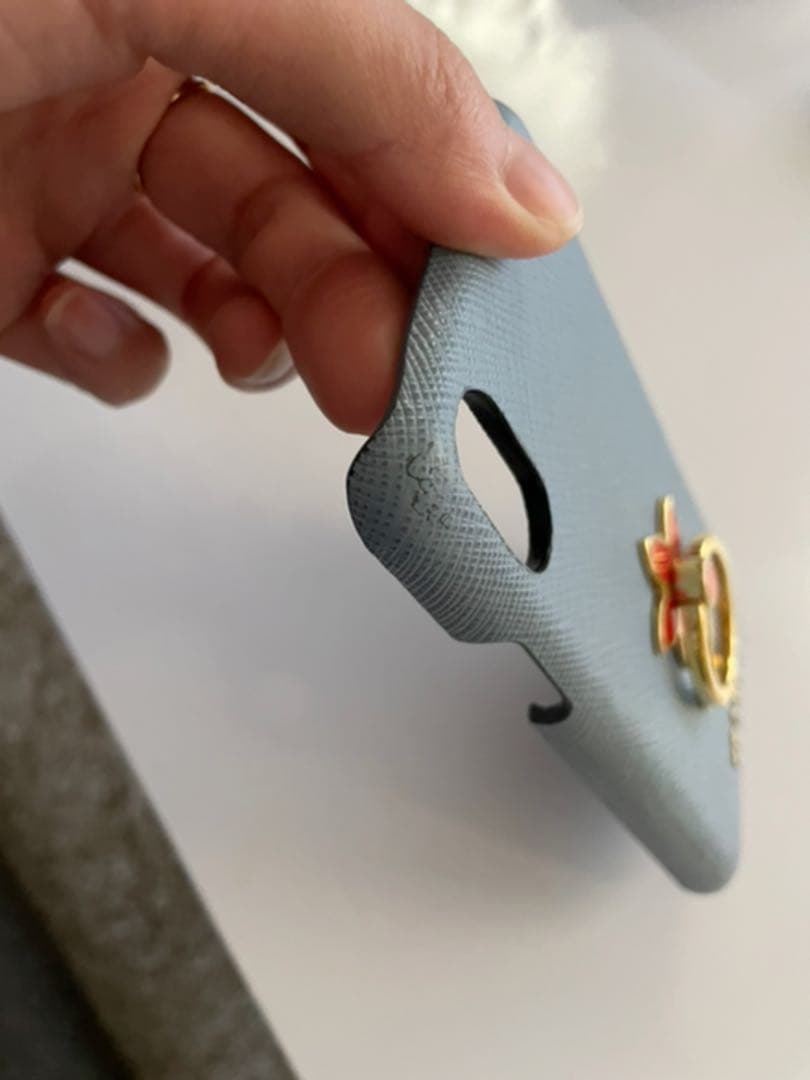 PRADAリング付きサフィアーノiPhoneXケース