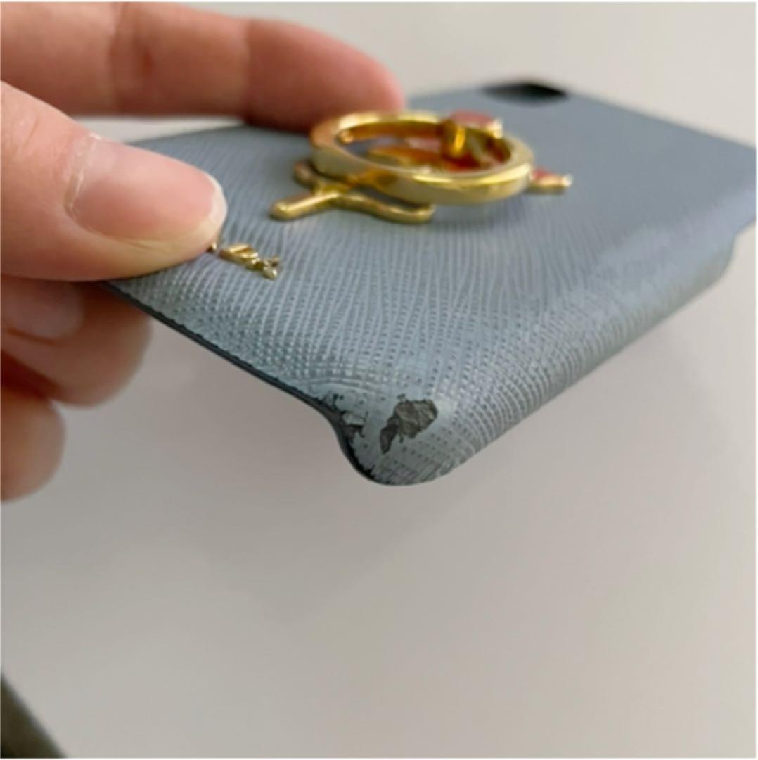 PRADAリング付きサフィアーノiPhoneXケース