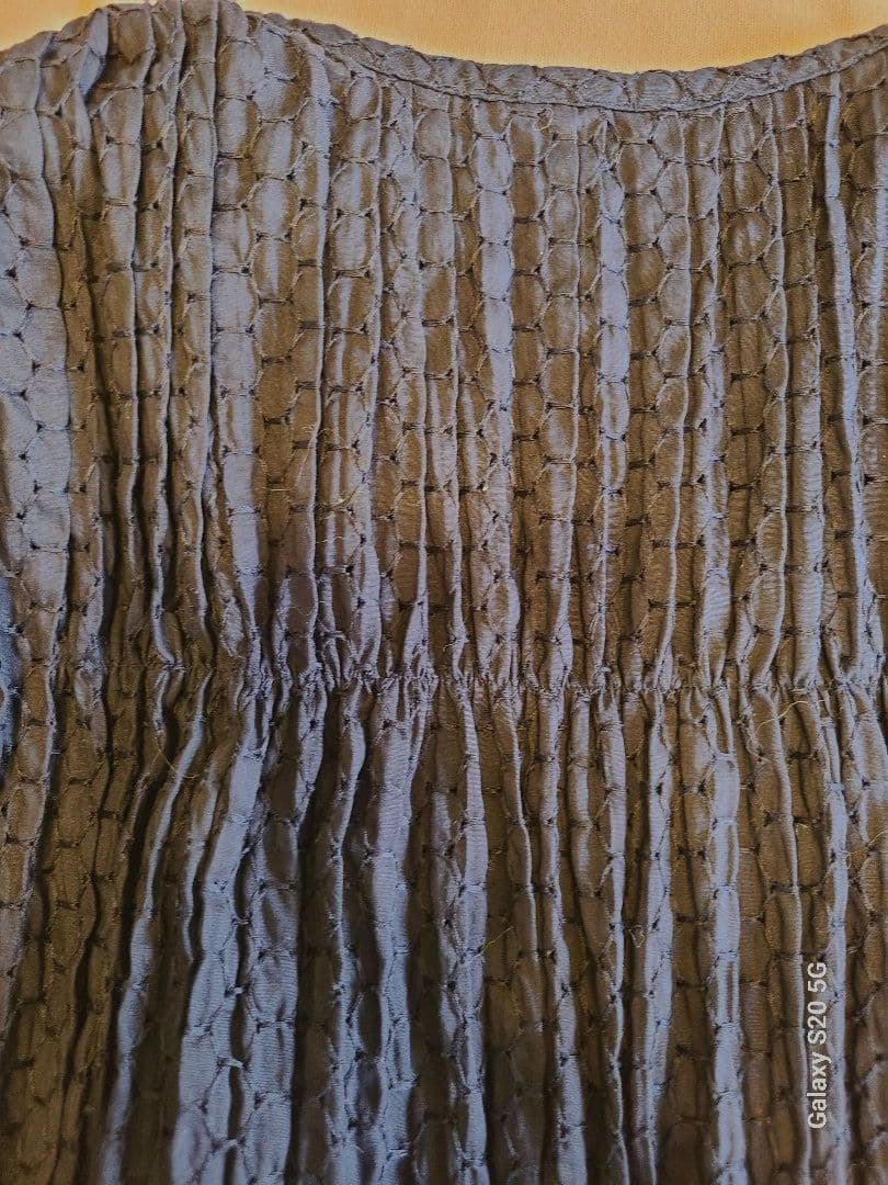 HaaT イッセイミヤケ 紺色前ボタンチュニック／ 羽織 サイズ３