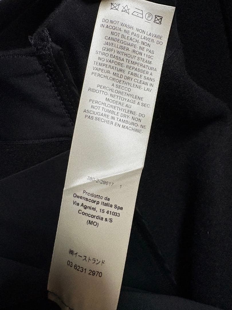 未使用☆付属品完備 アウターシャツ メルトン生地 ブラック / SIZE:50