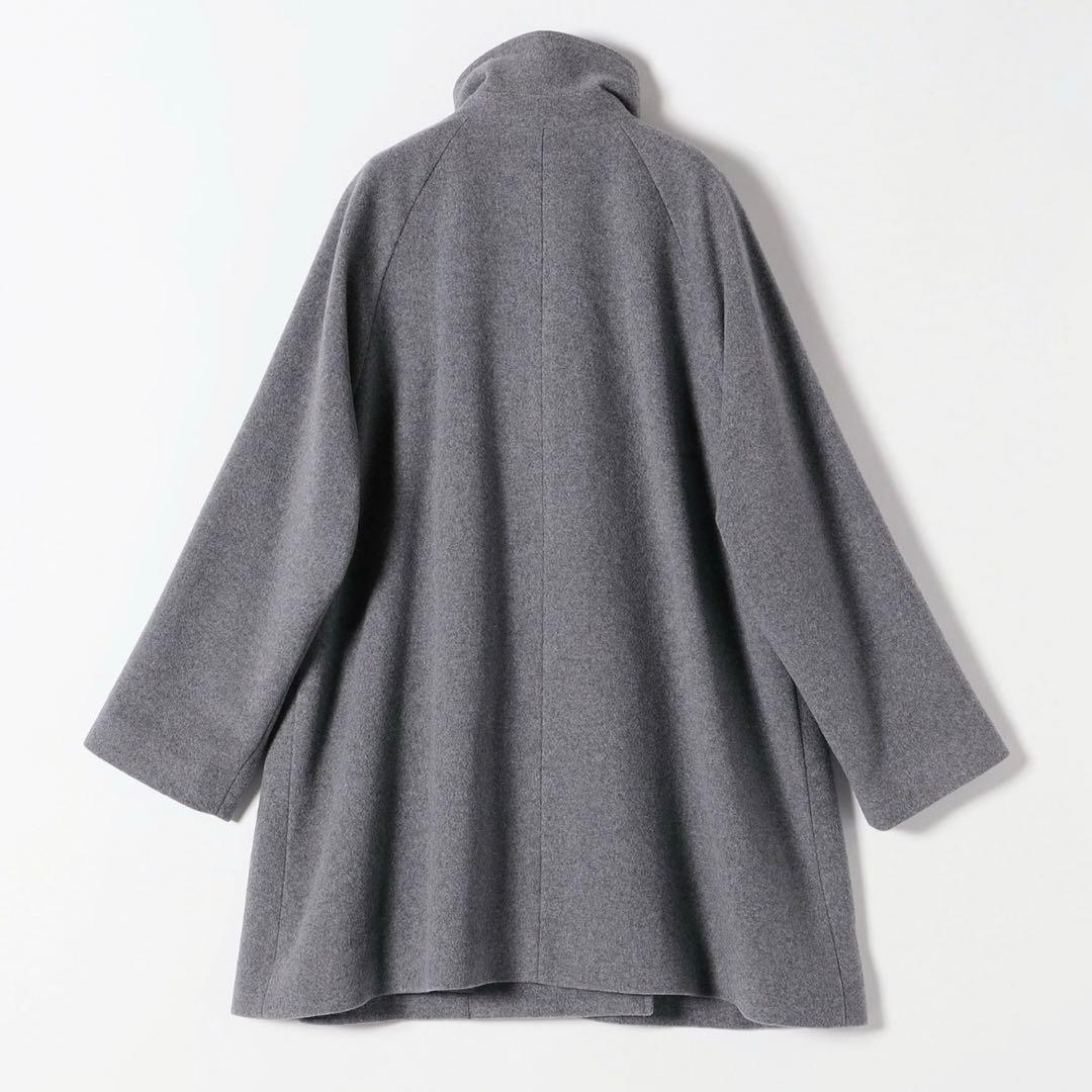 お値下げ中　美品SHIPS any スタンドダブルカラーコート　ネイビー　36