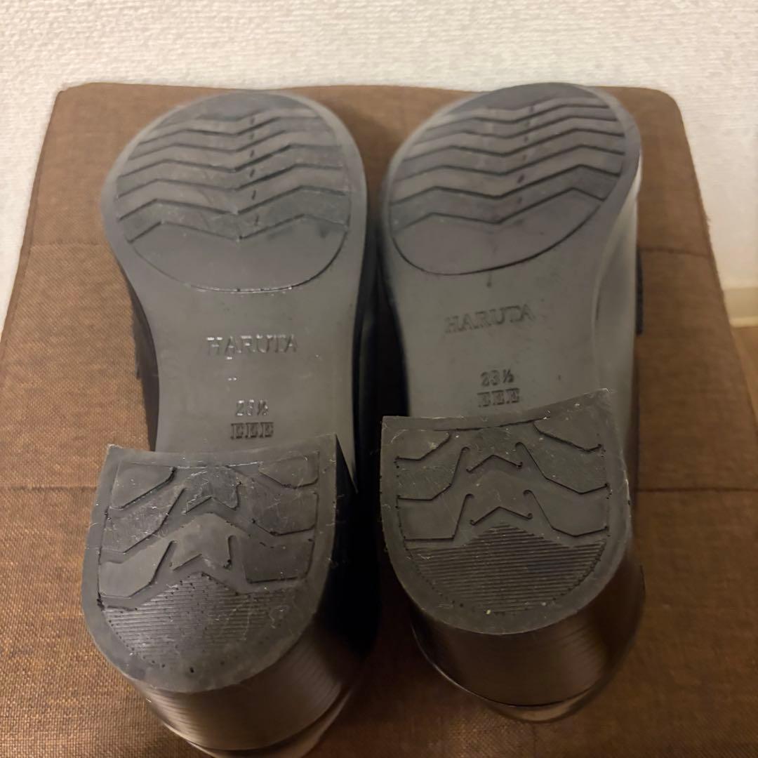 HARUTA ビットローファー ヒール付き　23.5cm