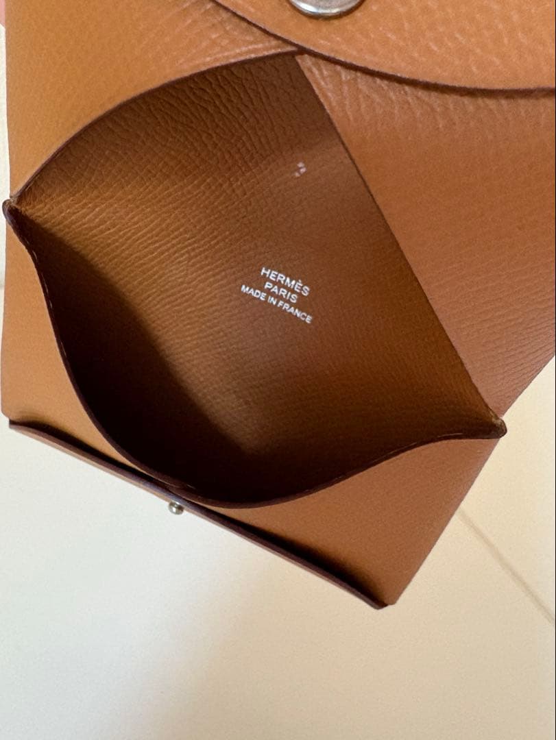 HERMES エルメス　カルヴィ エトゥープ カードケース　名刺入れ　パスケース
