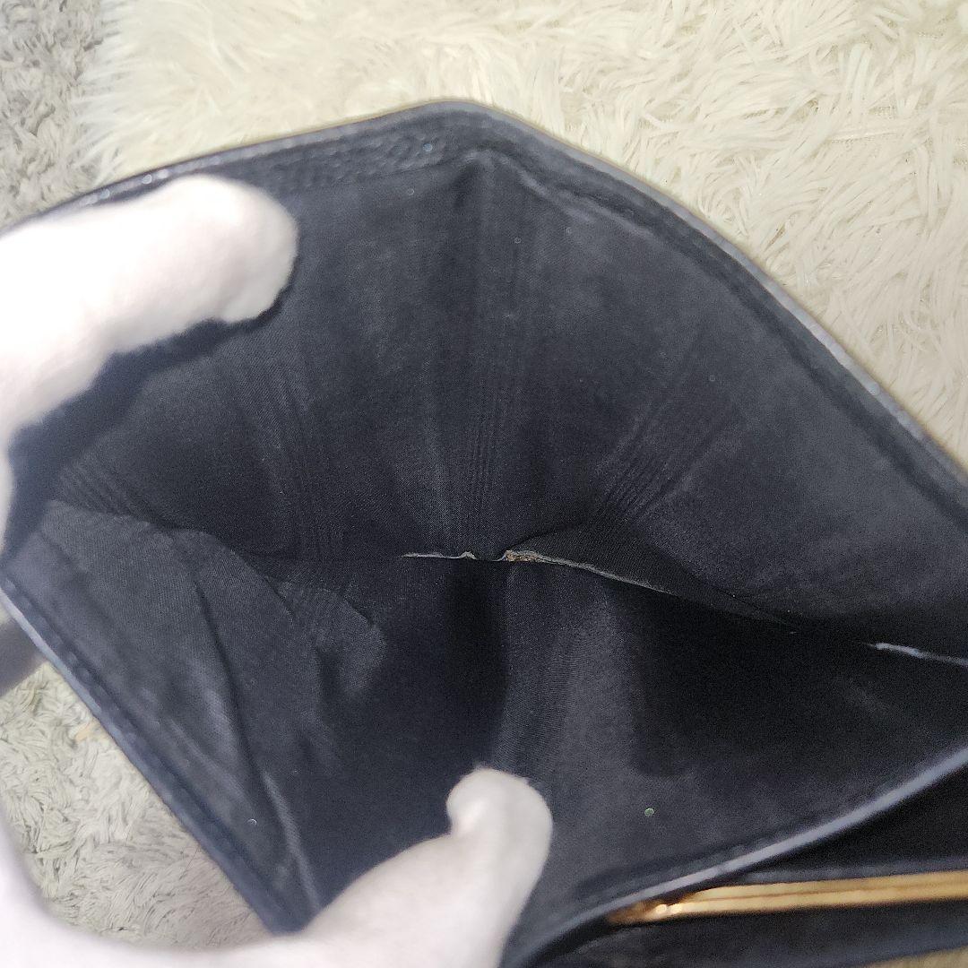 CHANEL シャネル キャビアスキン がま口　長財布　黒