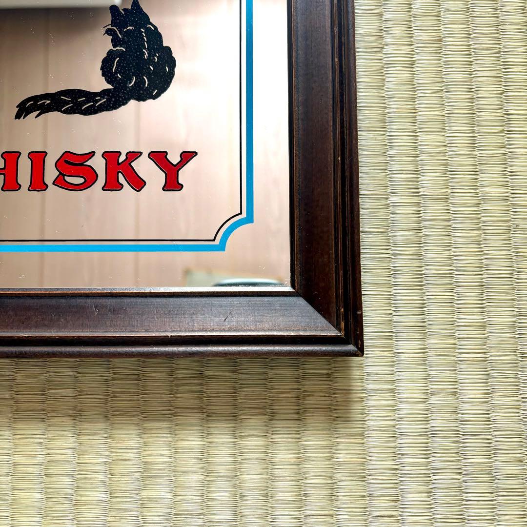 ウイスキー　鏡　レトロ　NIKKA WHISKY パブミラー　ビンテージ　当時