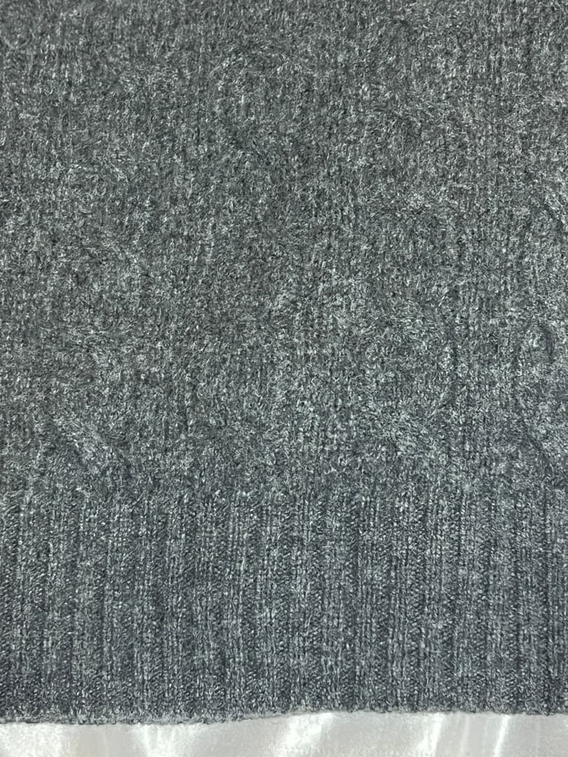 Polo ラルフローレン ダークグレー ケーブル編みニット メンズ　L