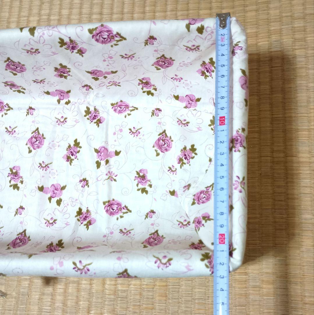 白家具　花柄　チェスト　バスケット　収納　籠