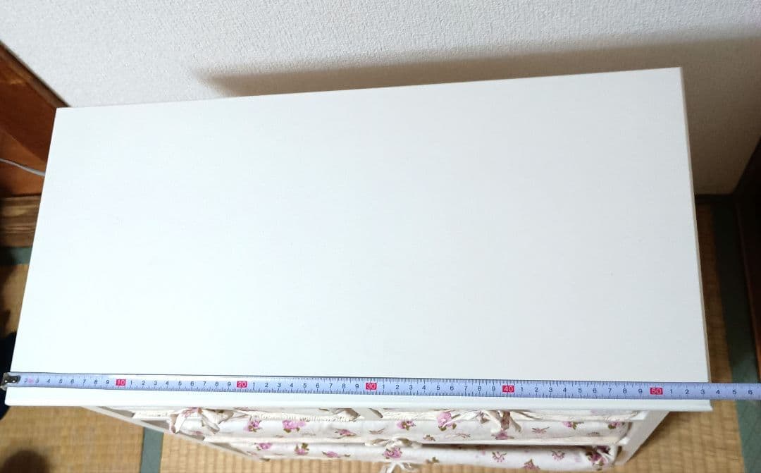 白家具　花柄　チェスト　バスケット　収納　籠