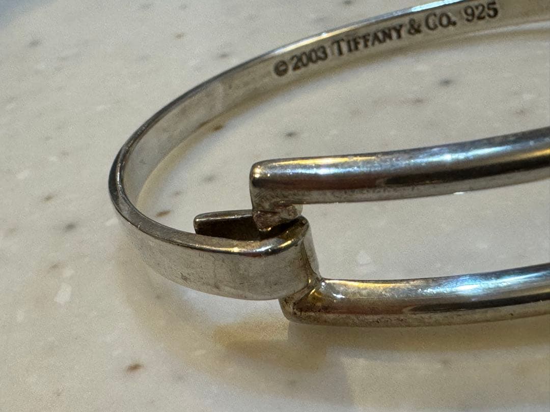 ティファニー　バングル　レクタングルオープンスクエアブレスレット