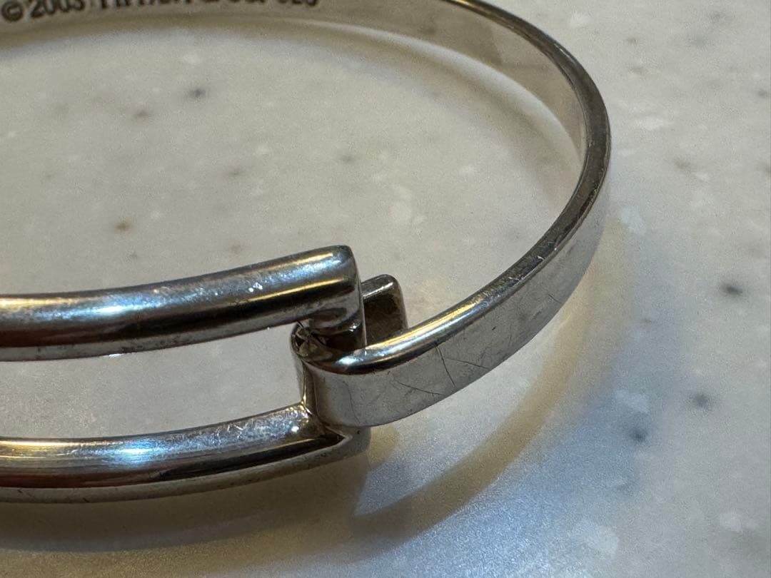 ティファニー　バングル　レクタングルオープンスクエアブレスレット