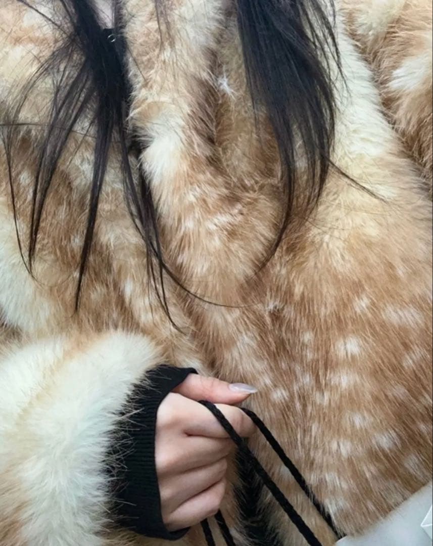 IVE レイ着用 バンビ柄 ファージャケット n.k atelier