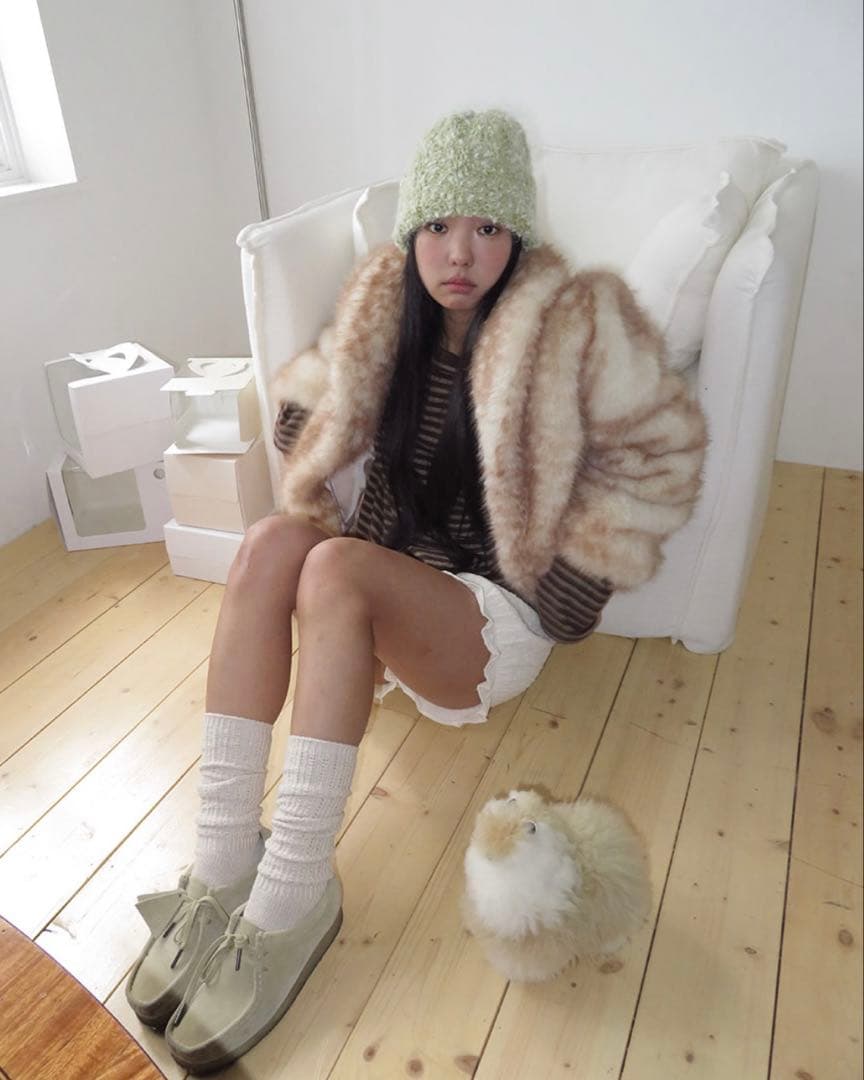 IVE レイ着用 バンビ柄 ファージャケット n.k atelier