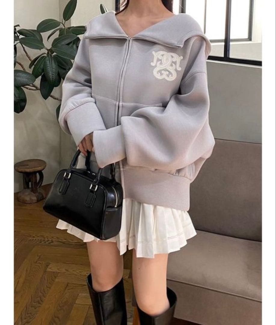 SNIDEL ボリュームパーカー　グレー