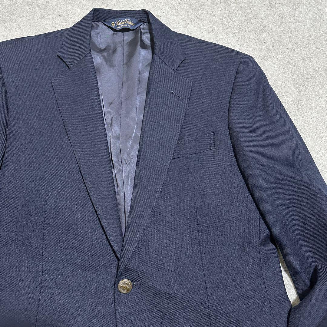 38(M)美品✨サクソン　ブルックスブラザーズ　紺ブレザー　金ボタン　テーラード