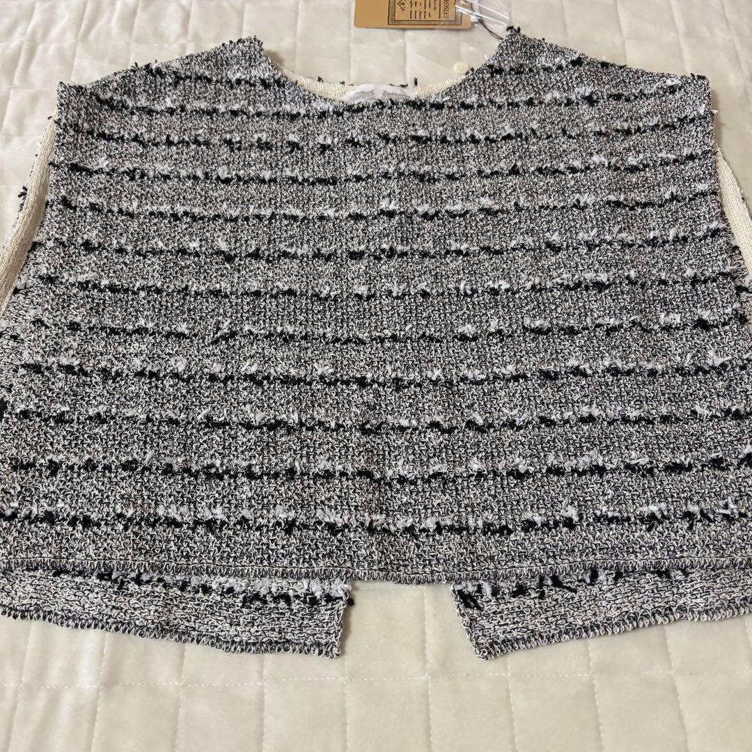 新品！今期！BEARDSLEY ビアズリー ツイードニットポンチョ